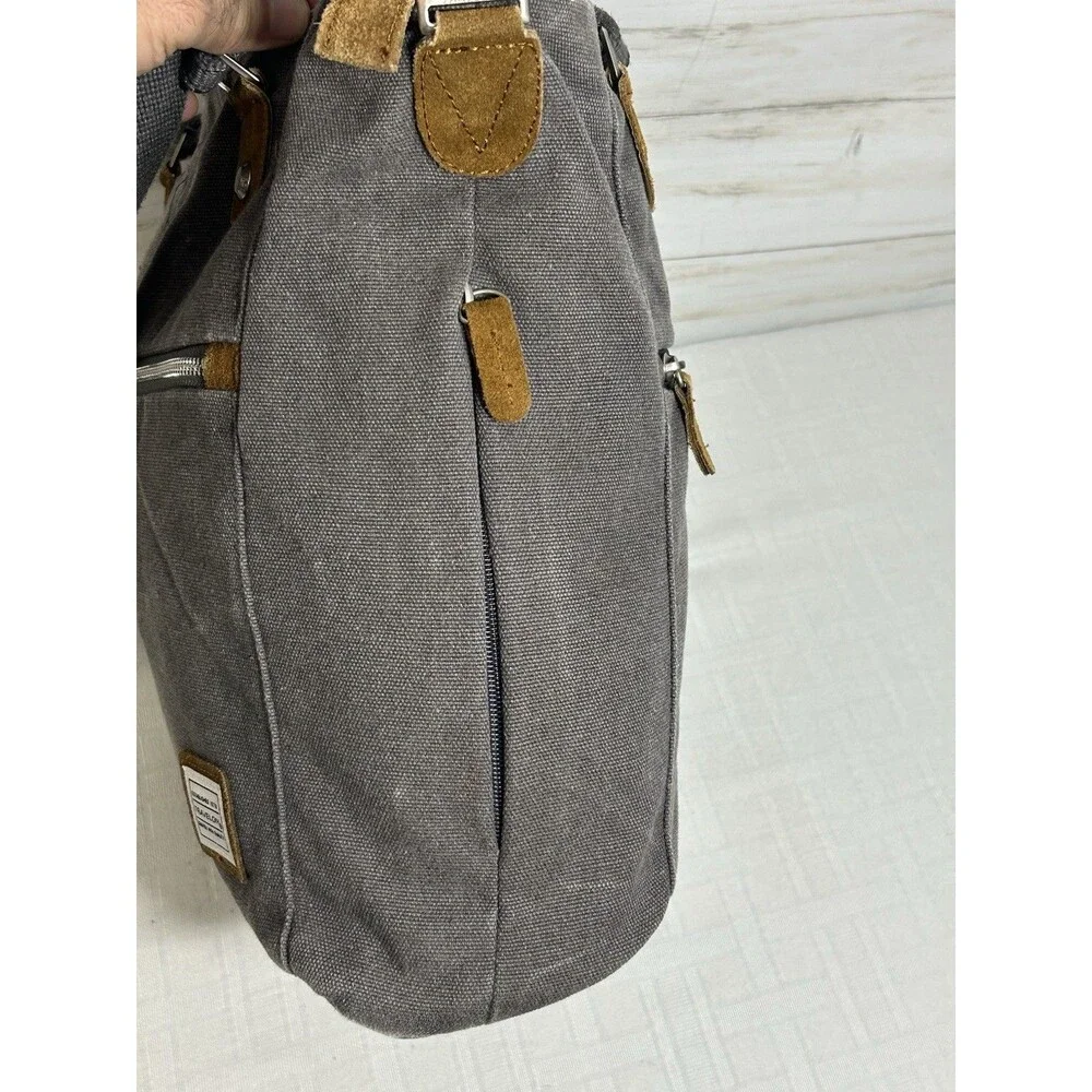 NEAR NU! Travelon Heritage Gray Large Tote Totebag Bag RFID Anti-Theft Crossbody